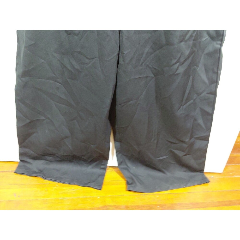 Yx Women's Black 1/2 Button Down Short Sleeve Wide Leg Jumpsuit 2XL - Picture 5 of 9